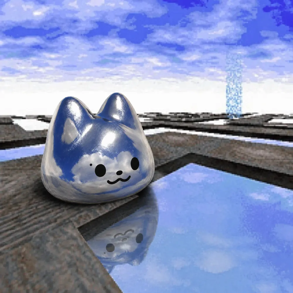 Chromie on a platform in the sky